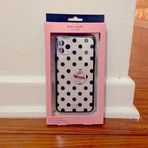 Brand new Kate spade black polkadot iPhone 11 case